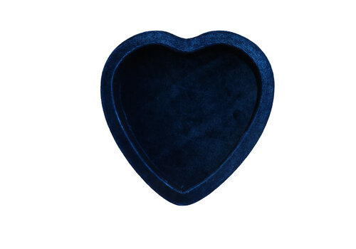 All the Luck in the World Dark Blue Heart Velvet Display
