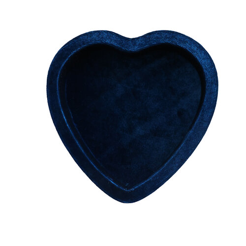 Dark Blue Heart Velvet Display 