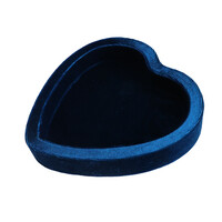 Donker Blauw Hart Velvet Display