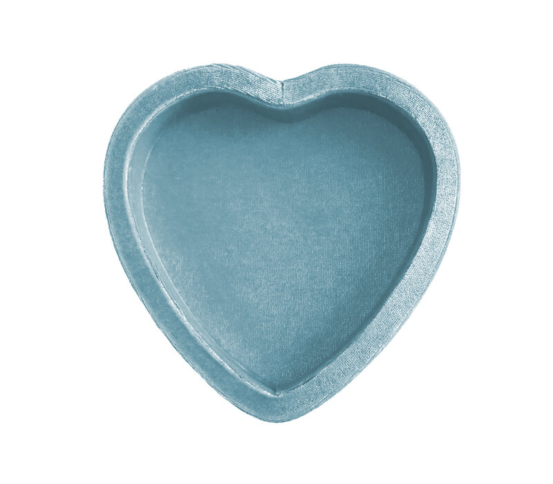 Light Blue Heart Velvet Display