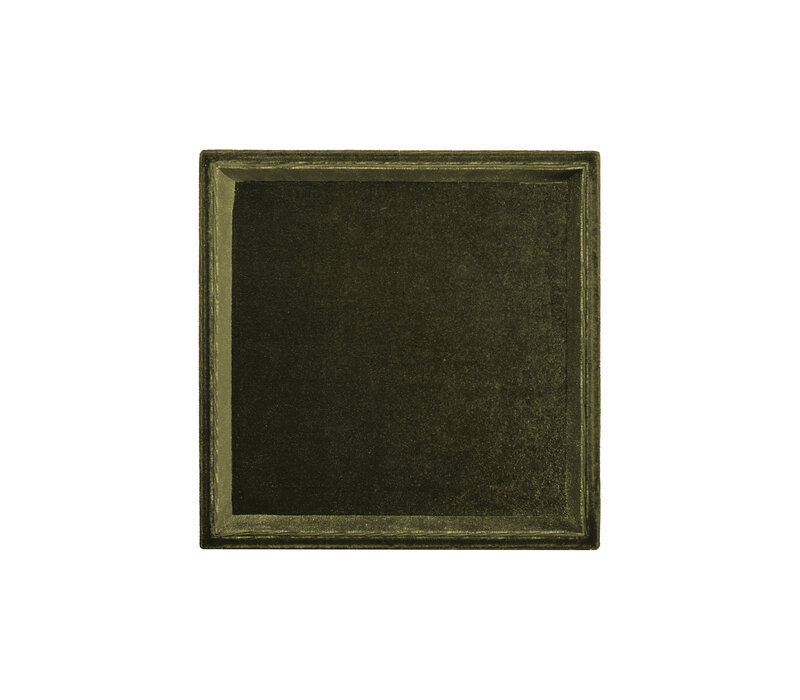 Olive Green Square Velvet Display