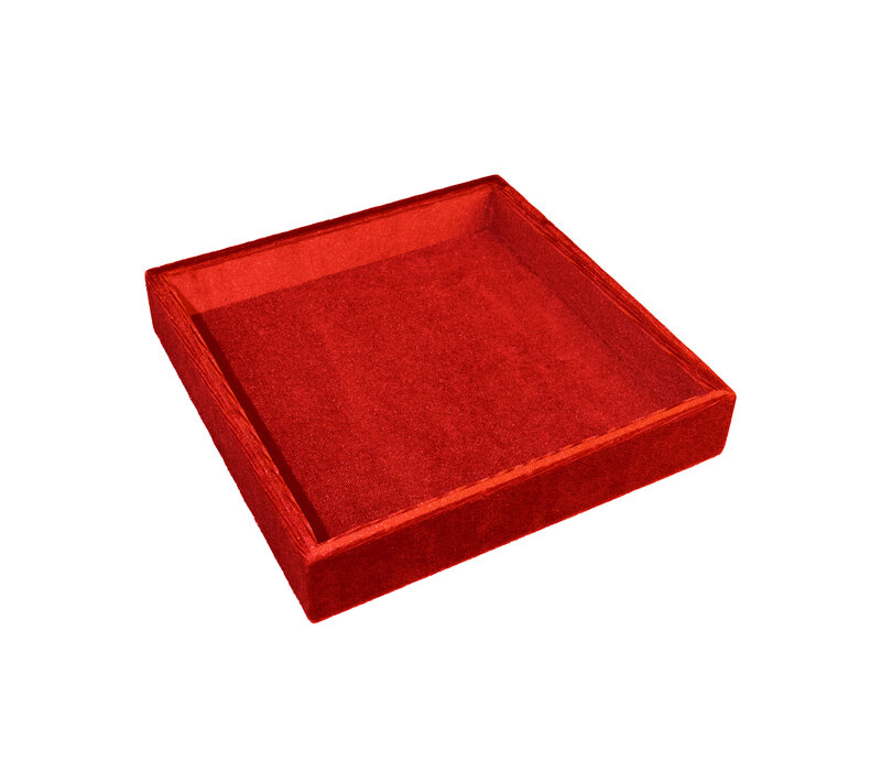 Rood Vierkant Velvet Display