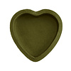 All the Luck in the World Olivegreen Heart Velvet Display