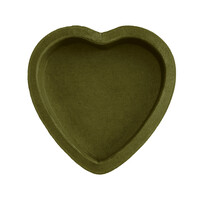 Olivegreen Heart Velvet Display
