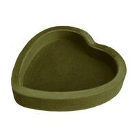 Olivegreen Heart Velvet Display