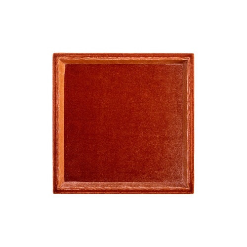 Red Brown Square Velvet Display 