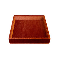 Red Brown Square Velvet Display