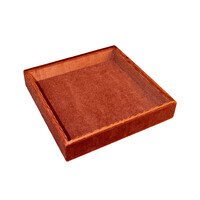 Red Brown Square Velvet Display