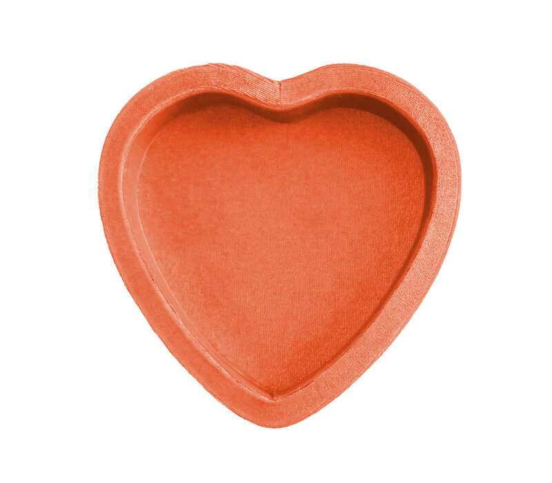 Orange Heart Velvet Display