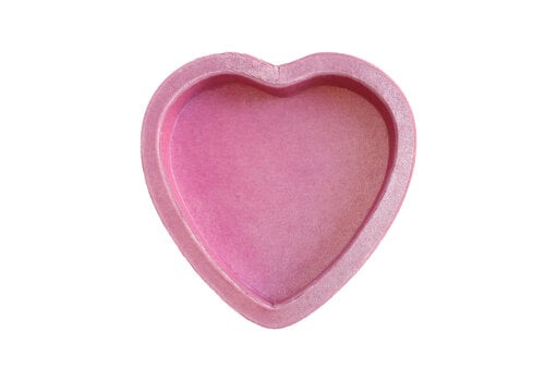 All the Luck in the World Soft Pink Heart Velvet Display