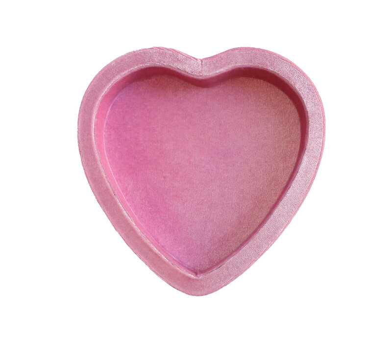 Soft Pink Heart Velvet Display