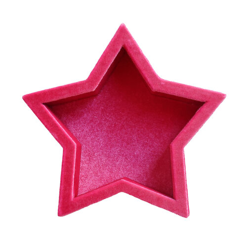 Hot Pink Star Velvet Display 