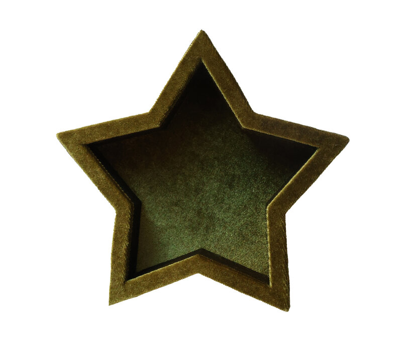 Olivegreen Star Velvet Display