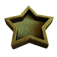 Olivegreen Star Velvet Display