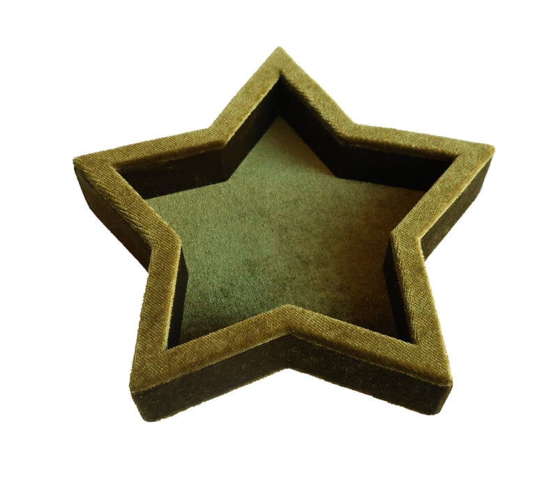 Olivegreen Star Velvet Display