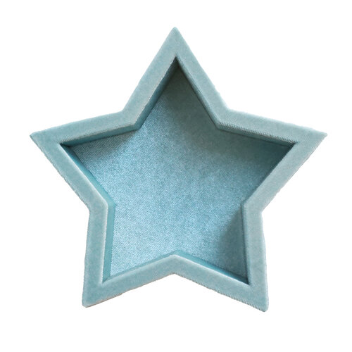 Light Blue Star Velvet Display 