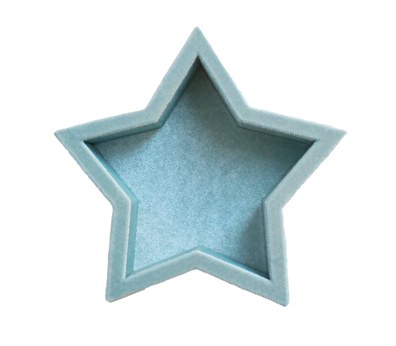 Light Blue Star Velvet Display