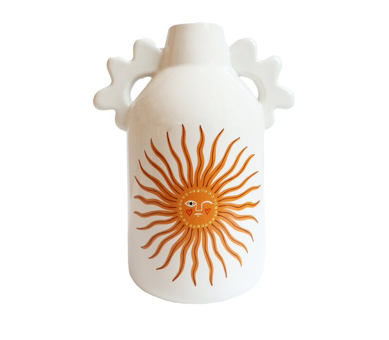 Large Vase Sunny Face