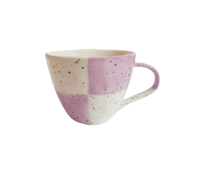 Blocked Mug Pink White