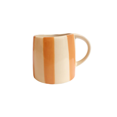 Striped Mug Yellow Cream 