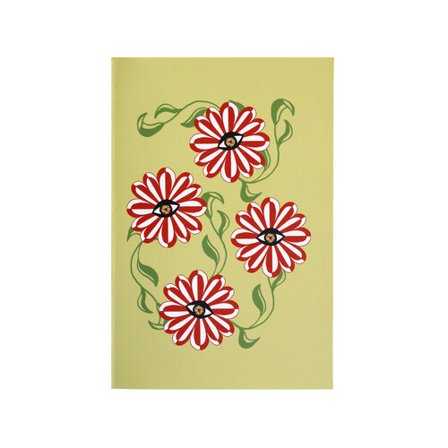 Notebook Flowers Red White 