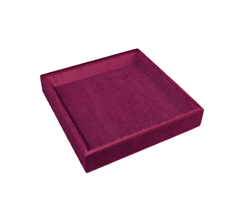 Roze Vierkant Velvet Display