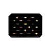Fluweel ring display box Zwart groot