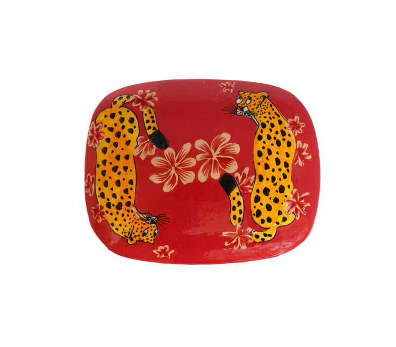 Large Rectangular Leopard Box