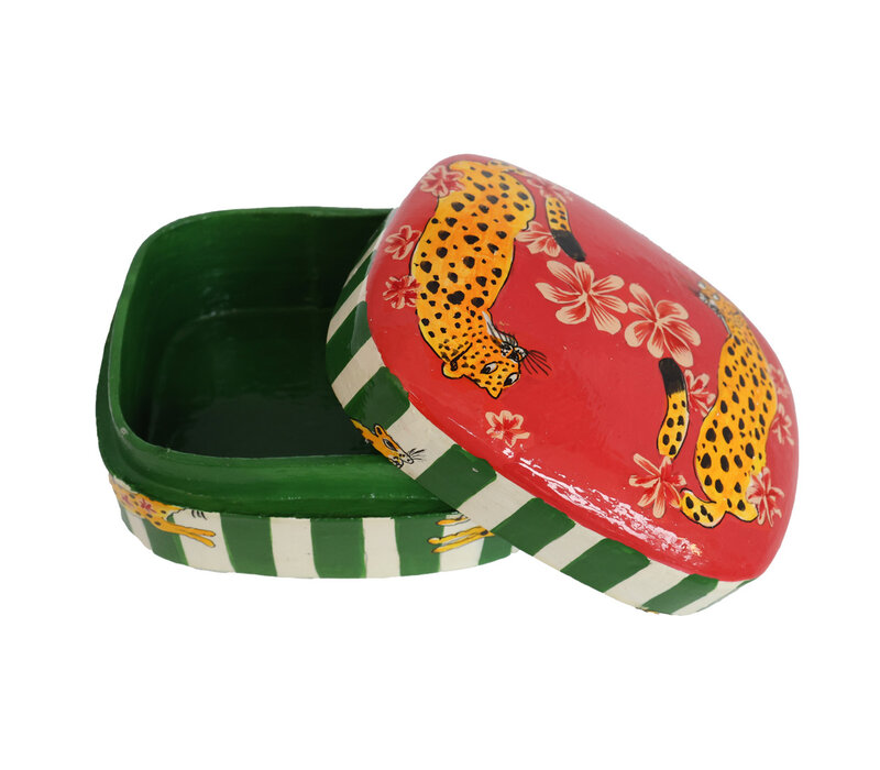 Large Rectangular Leopard Box