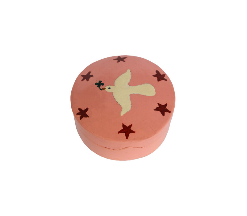 Medium Doosje Roze met Witte Duif