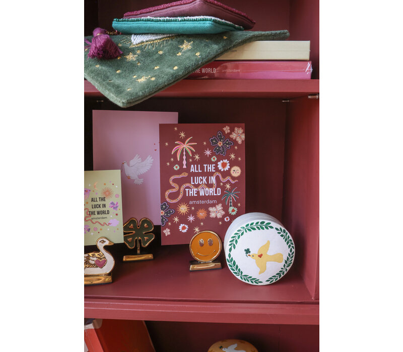 Medium Round Yellow Dove White Box