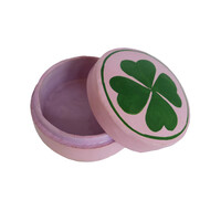Medium Round Lucky Clover Box