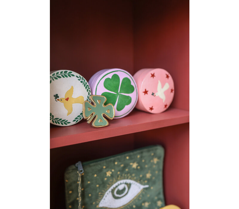 Medium Round Lucky Clover Box