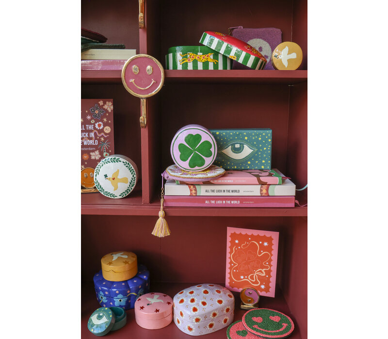 Medium Round Lucky Clover Box