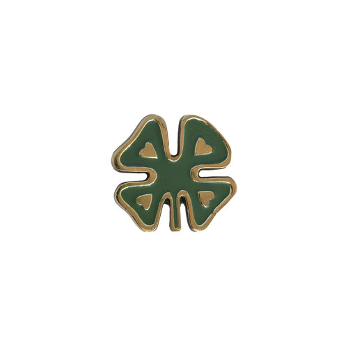 Doorknob Brass Lucky Clover 