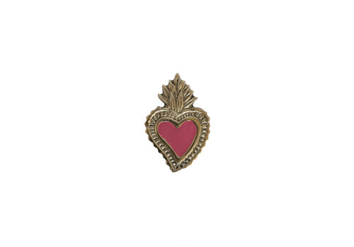 All the Luck in the World Doorknob Brass Heart Fire