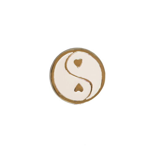 Deurknop Messing YinYang Wit 