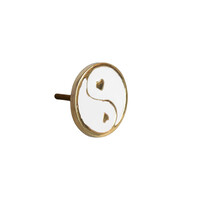 Doorknob Brass YinYang White