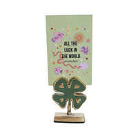 Cardholder Brass Lucky Clover
