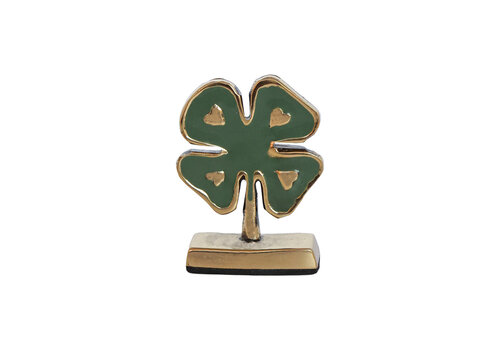 All the Luck in the World Cardholder Brass Lucky Clover