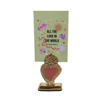 Cardholder Brass Heart Fire