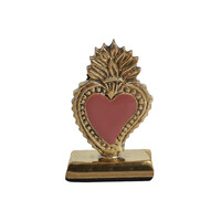 Cardholder Brass Heart Fire
