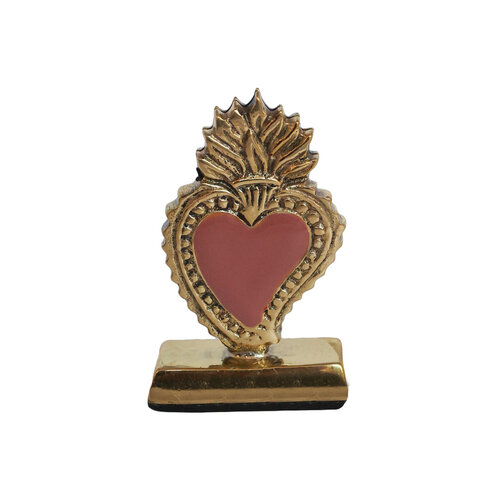 Cardholder Brass Heart Fire 