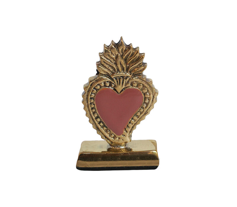 Cardholder Brass Heart Fire