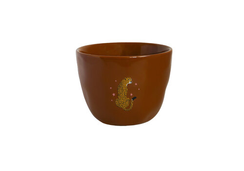 All the Luck in the World Large Brown Cup Leopard