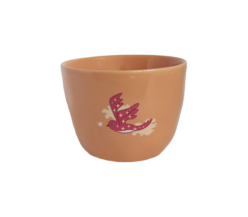 Large Peach Cup Bird