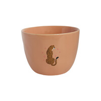 Large Peach Cup Leopard
