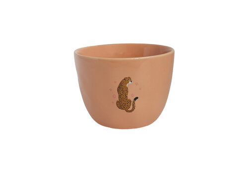 All the Luck in the World Large Peach Cup Leopard