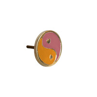 Deurknop Messing YinYang Oranje Roze