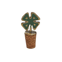 Bottle Stopper Messing Lucky Clover